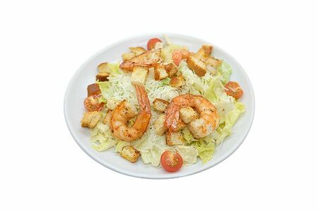 Салат Цезарь с креветками