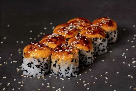 Запеченный с копченой курицей