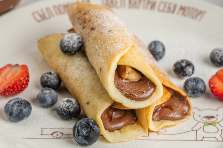 Блинчики с бананом и Nutella