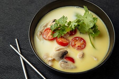 Суп Сырный с курицей терияки