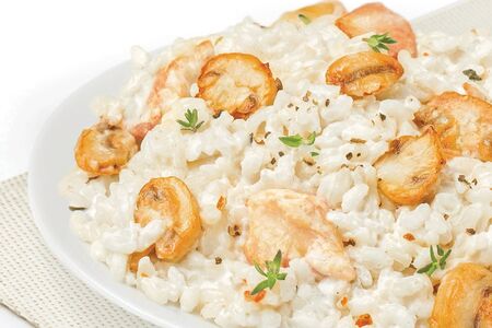 Ризотто с курицей и грибами