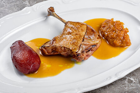 Утка конфи, чатни