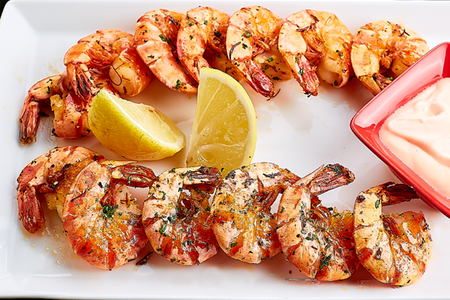 Креветки с чесноком