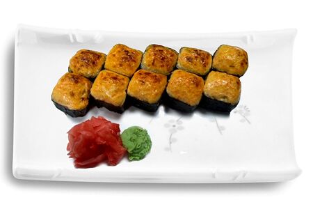 Ролл запеченный Вулкан с мидиями