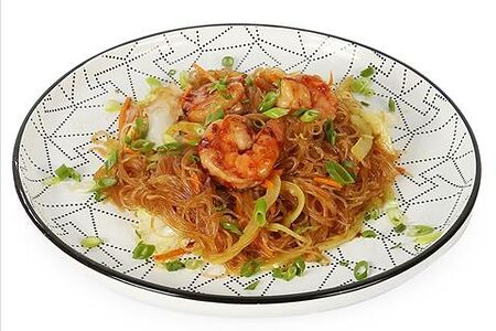 Лапша Wok с тигровыми креветками