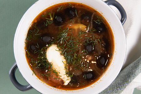 Борщ с курицей