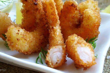 Креветки в кляре