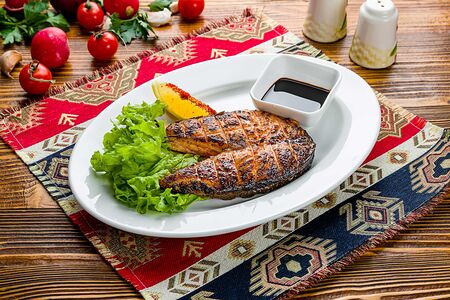 Семга на мангале