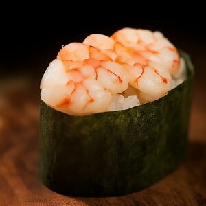 Острый гункан с креветкой