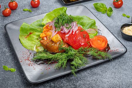 Салат из печеных овощей