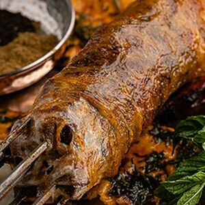 Печень завёрнутая сеточным жиром