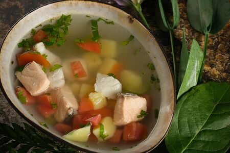 Уха из семги