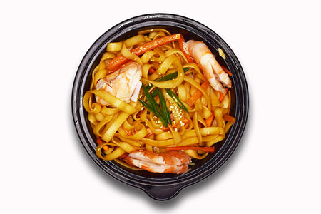 Удон с креветками