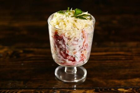 Салат-коктейль с ветчиной