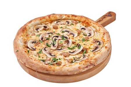 Пицца с курицей и грибами