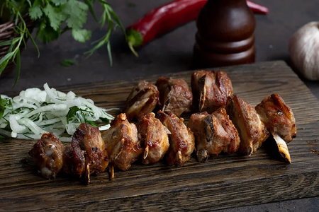 Шашлык из бараньих семечек