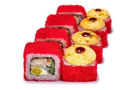 Запечённый ролл Малибу с угрём