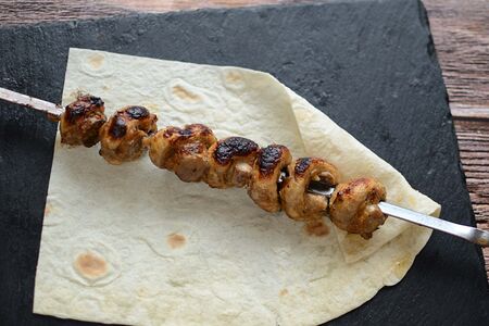 Грибы на мангале