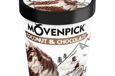 Бзмж Мороженое Movenpick кокос, шоколад 9% 263г