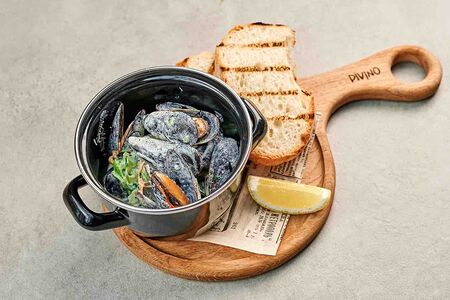 Черноморские мидии со сливочным соусом