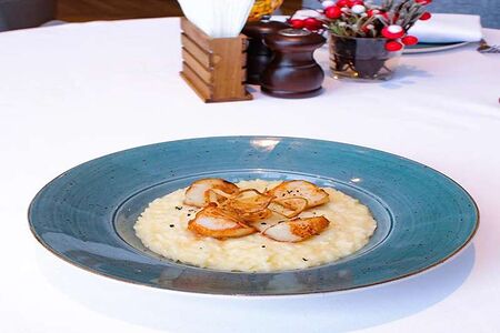 Ризотто с гребешком