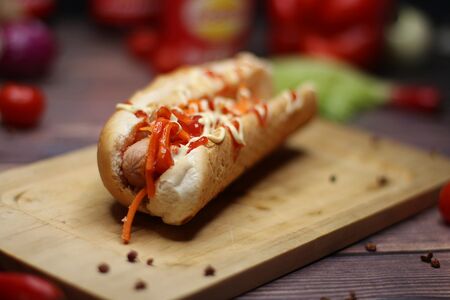 Хот-дог с 2мя сосисками