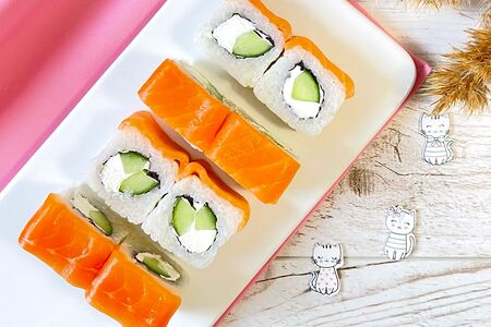 Ролл Филадельфия лайт с огурцом