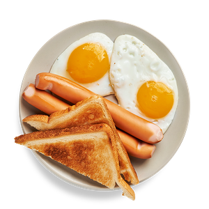 Глазунья с сосисками