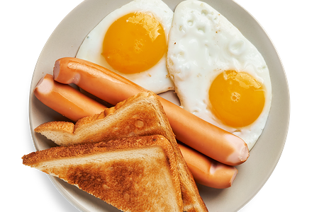 Глазунья с сосисками