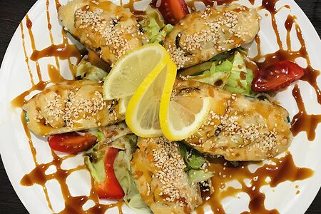 Запеченные Мидии под фирменным соусом