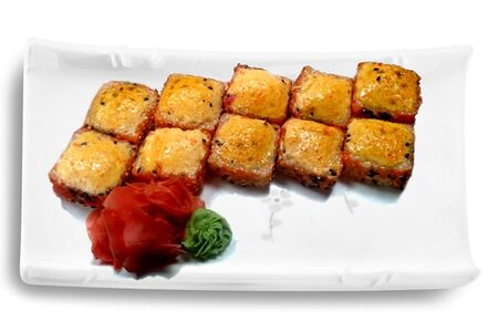 Ролл запеченный Вулкан с креветкой