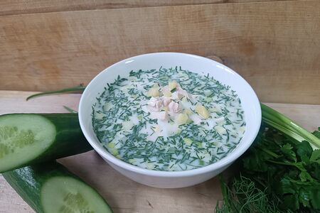 Окрошка с курицей