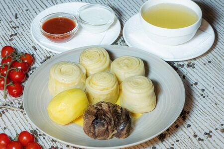 Хинкал Даргинский с отварной бараниной