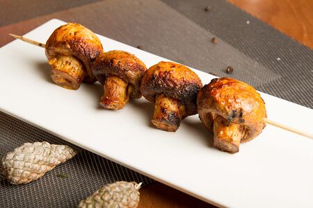 Шампиньоны гриль