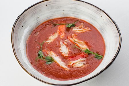 Гаспачо с крабом