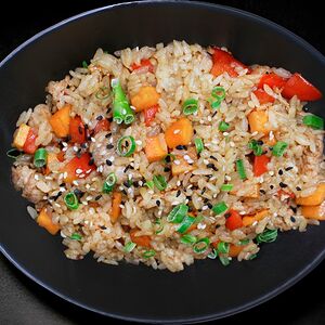 Рис вок со свининой