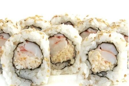Ролл с крабом и креветкой