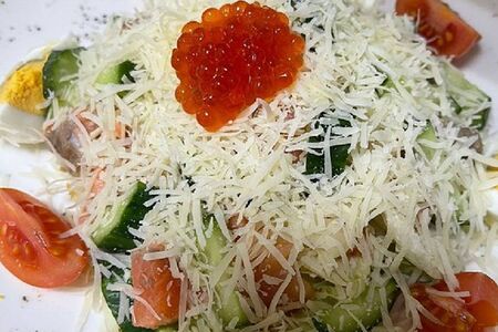 Салат со слабосоленой семгой