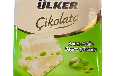 Ulker Cikolata Белый шоколад с фисташкой