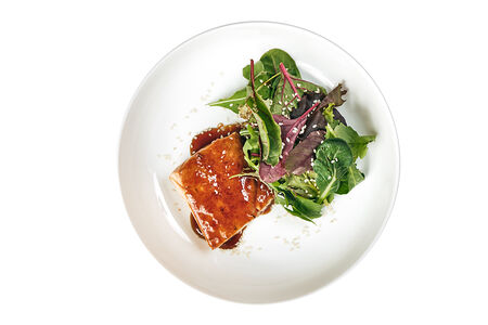 Стейк лосося в соусе терияки