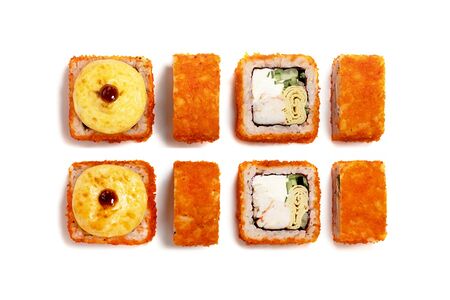 Запечённый ролл Лава с креветкой