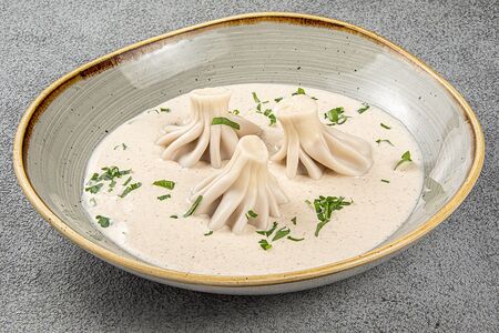 Хинкали с Говядиной в сливочном соусе