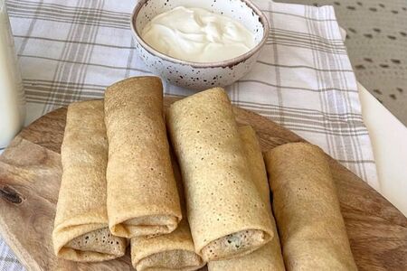 Блины с ветчиной и сыром