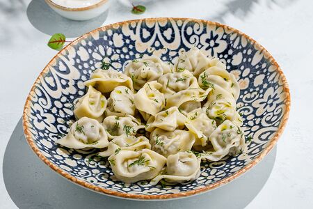 Чучвара с начинкой из рубленого мяса ягненка