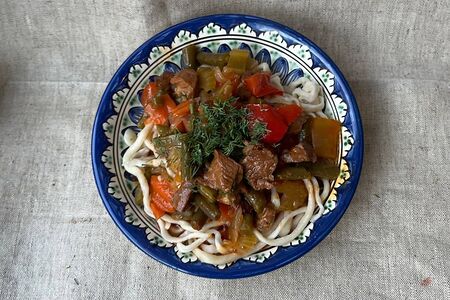 Лагман с говядиной
