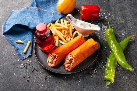 Комбо с сырной шаурмой