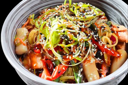 Удон с тигровыми креветками