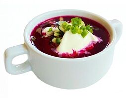 Холодный борщ с мясом