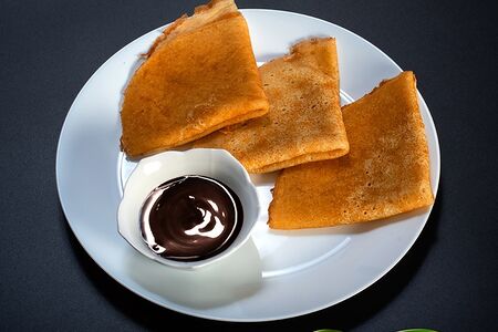 Блины с шоколадом