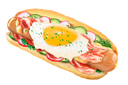 Хот-дог на завтрак